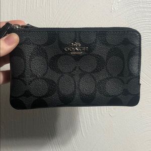 Coach black wristlet